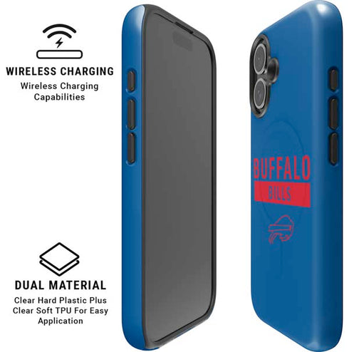 NFL Buffalo Bills Blue Performance Series iPhone 16 Magsafe Impact Case